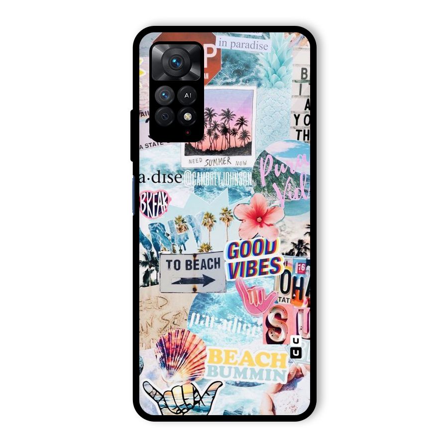 Beaching Life Glass Back Case for Redmi Note 11 Pro