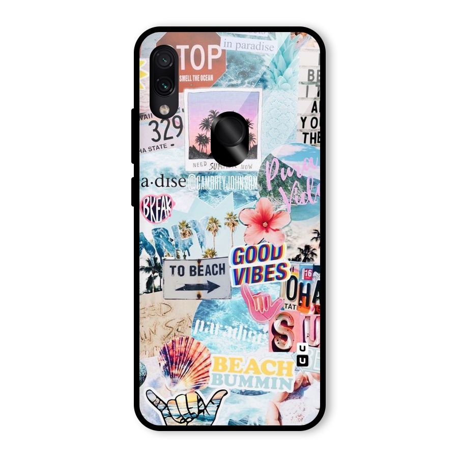 Beaching Life Glass Back Case for Redmi Note 7 Pro