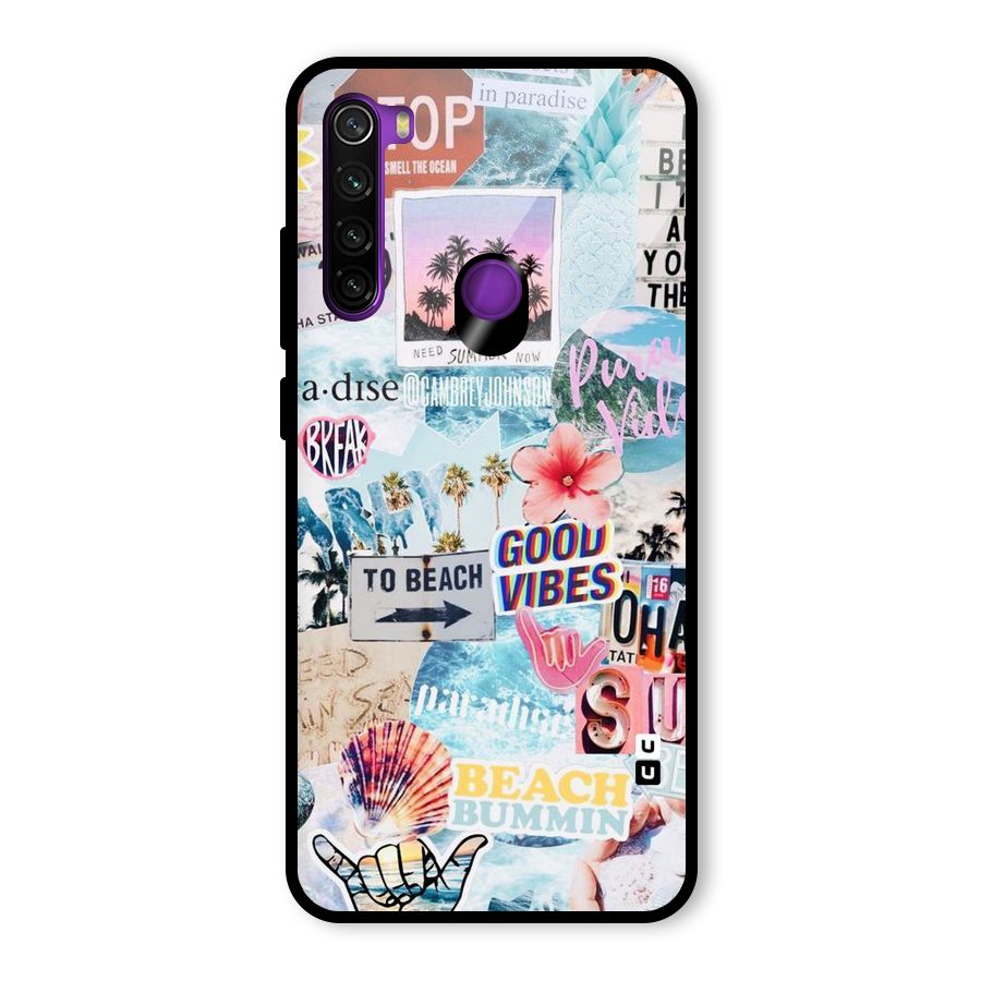 Beaching Life Glass Back Case for Redmi Note 8