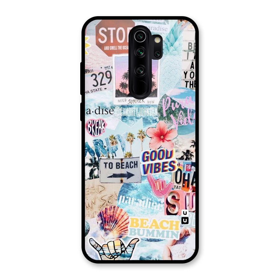 Beaching Life Glass Back Case for Redmi Note 8 Pro