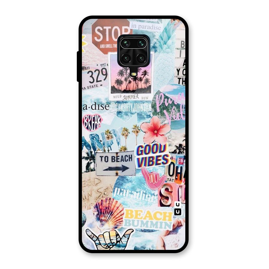 Beaching Life Glass Back Case for Redmi Note 9 Pro
