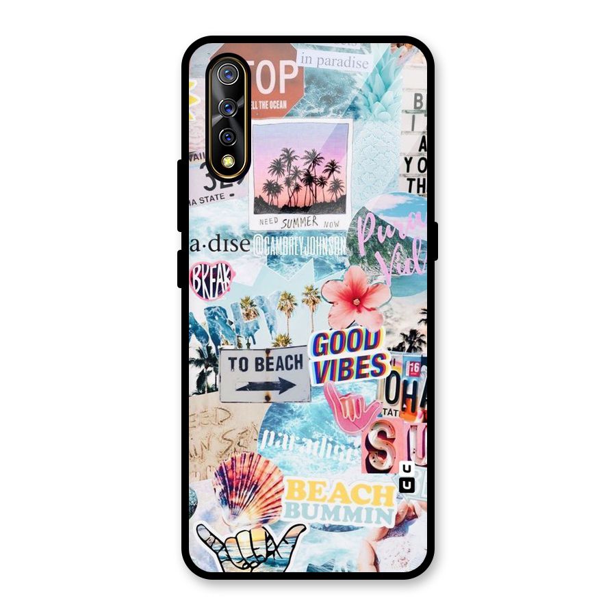 Beaching Life Glass Back Case for Vivo S1