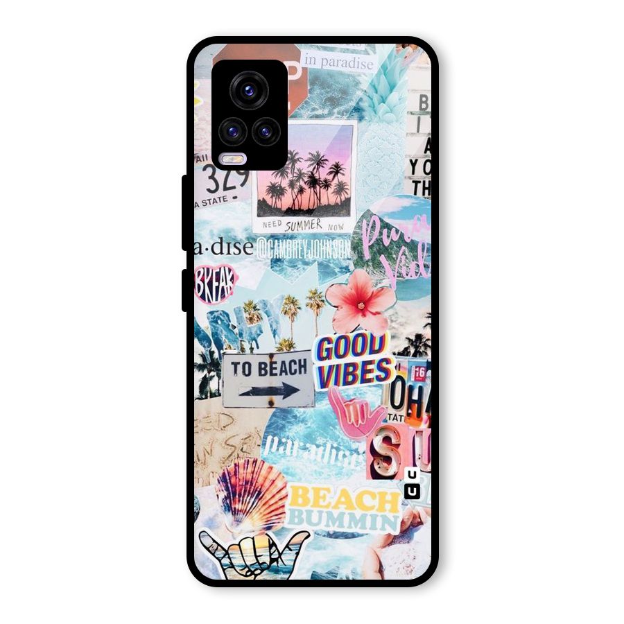 Beaching Life Glass Back Case for Vivo V20
