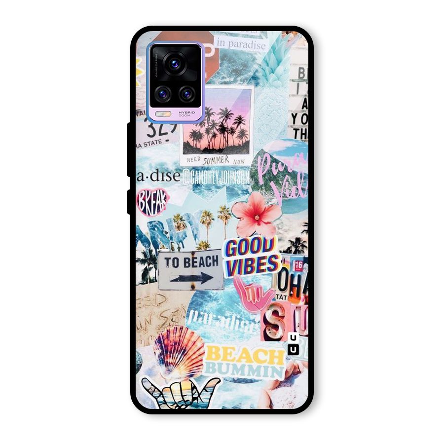 Beaching Life Glass Back Case for Vivo V20 Pro