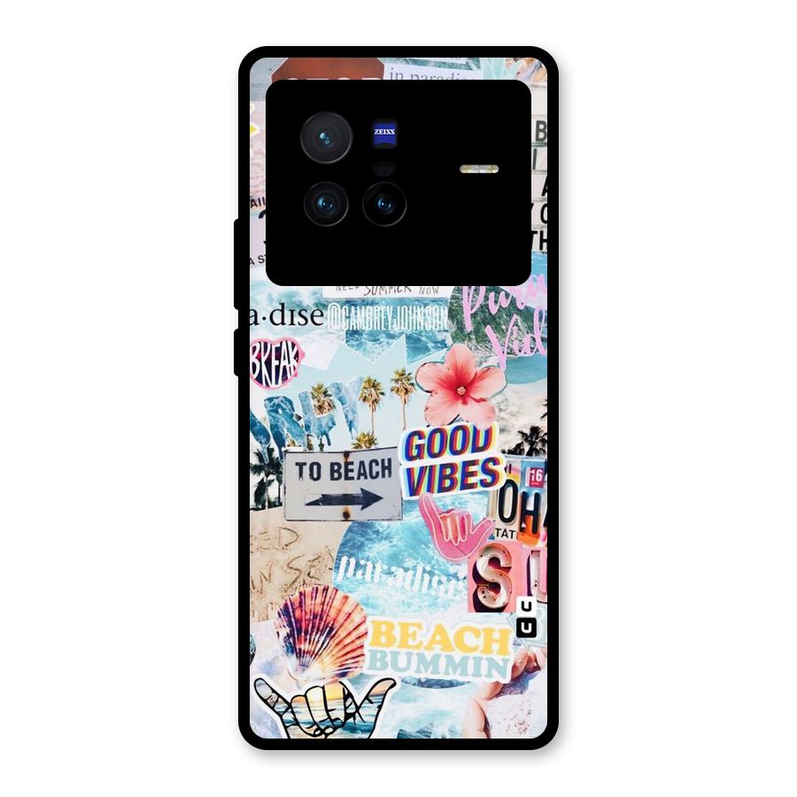 Beaching Life Glass Back Case for Vivo X80