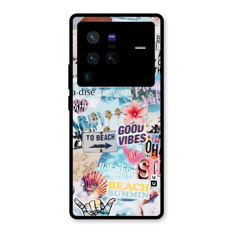 Beaching Life Glass Back Case for Vivo X80 Pro