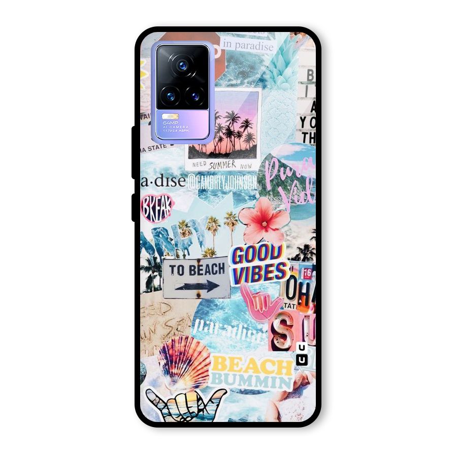 Beaching Life Glass Back Case for Vivo Y73