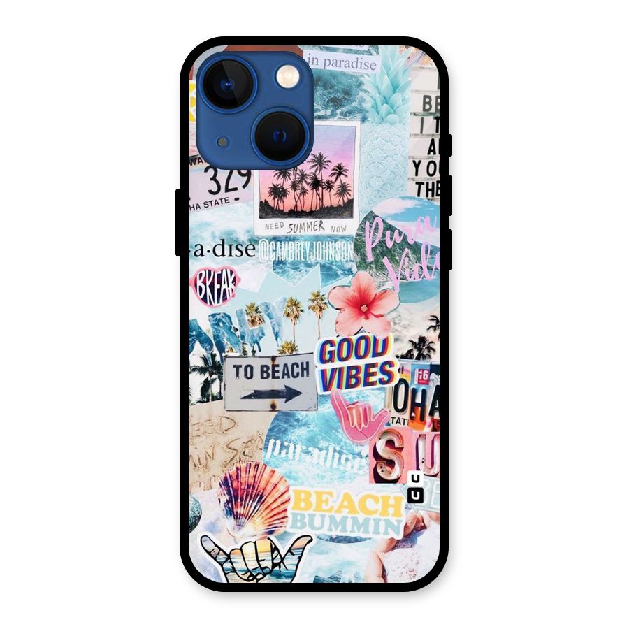 Beaching Life Glass Back Case for iPhone 13 Mini