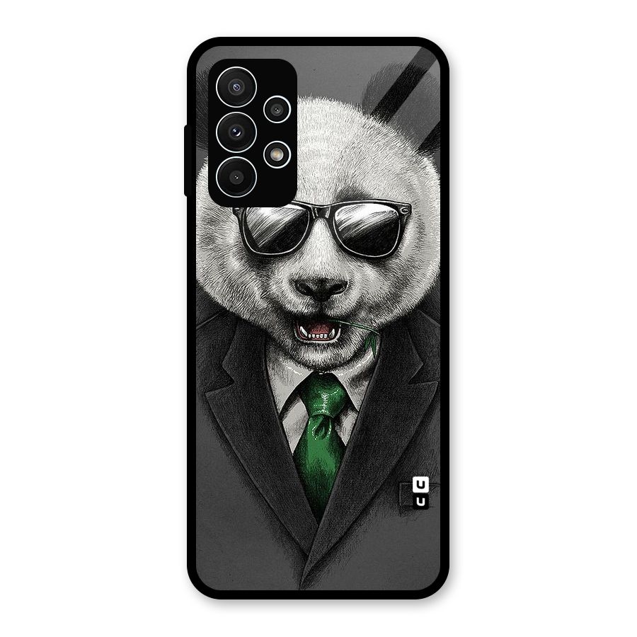 Bear Face Glass Back Case for Galaxy A23