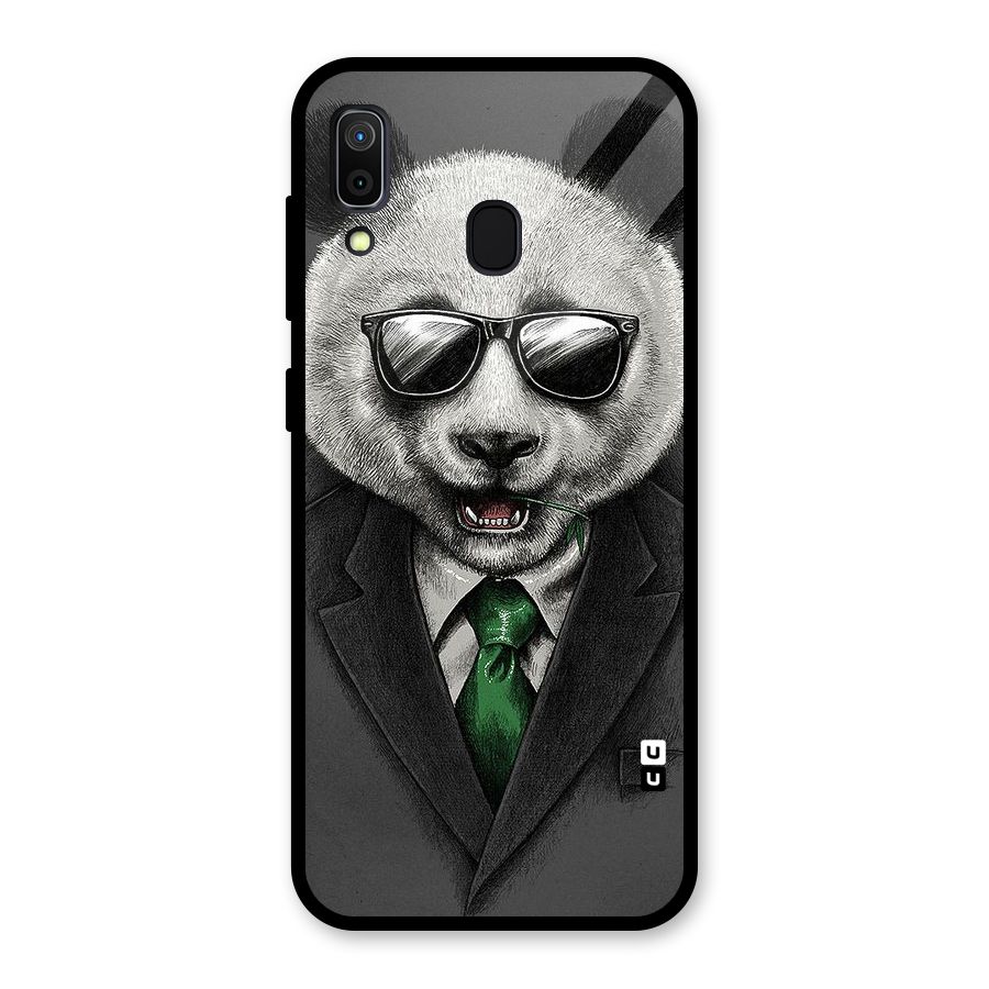 Bear Face Glass Back Case for Galaxy A30