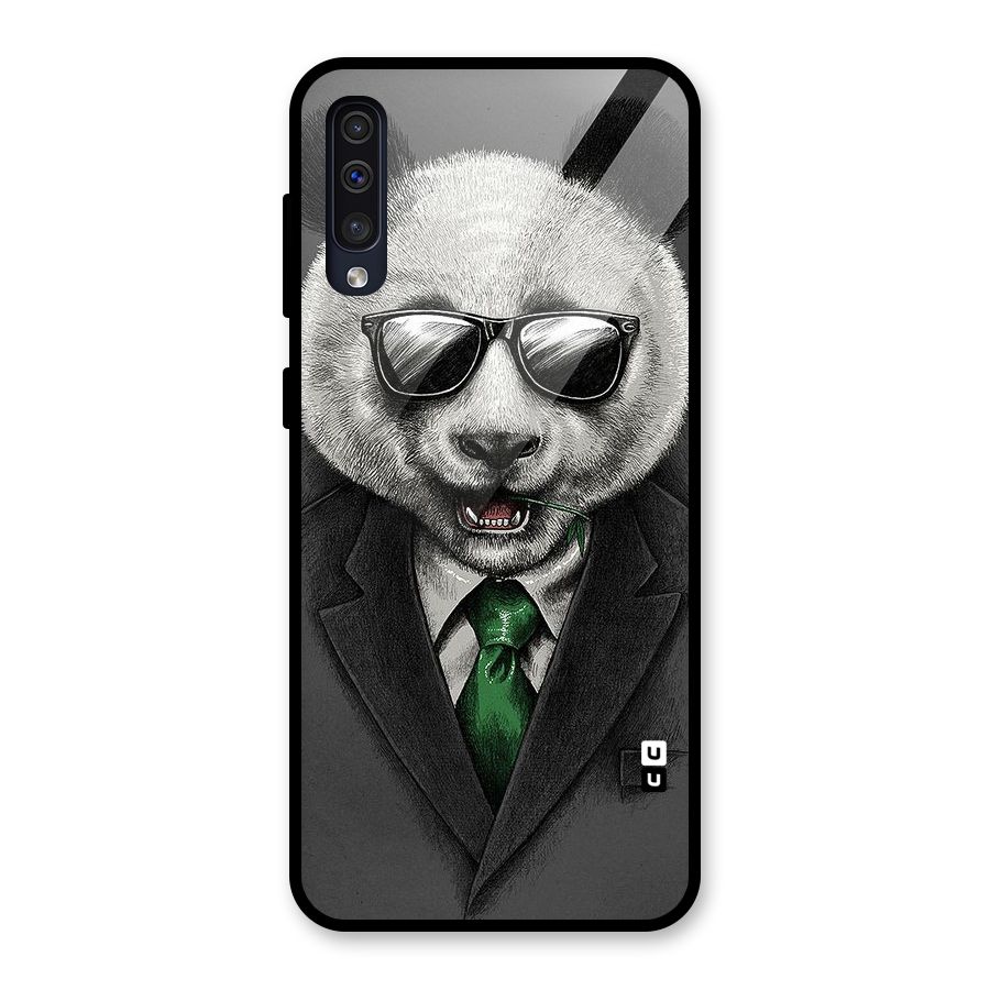 Bear Face Glass Back Case for Galaxy A30s