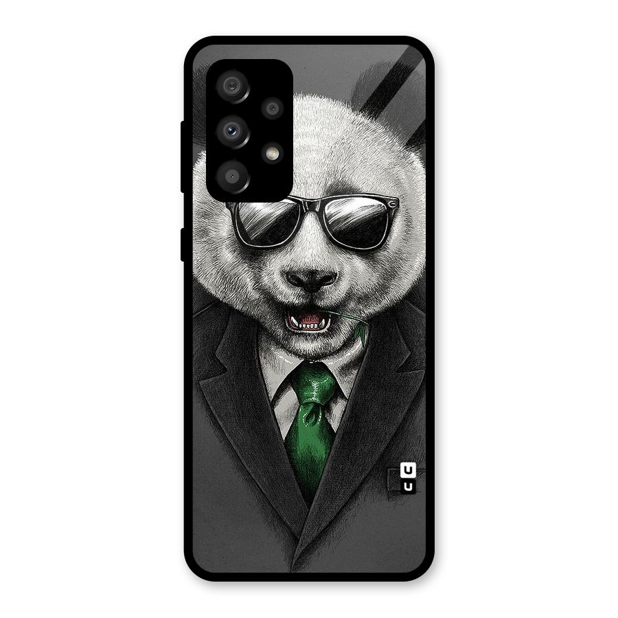 Bear Face Glass Back Case for Galaxy A32