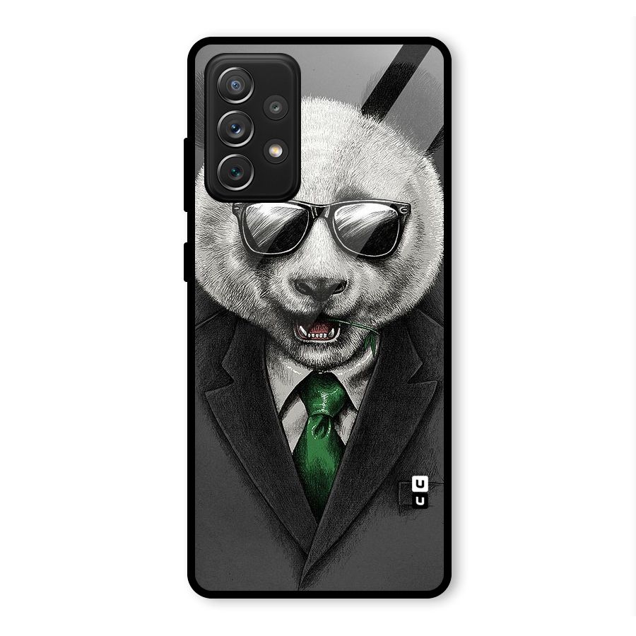 Bear Face Glass Back Case for Galaxy A72