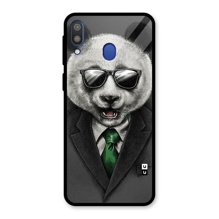 Bear Face Glass Back Case for Galaxy M20