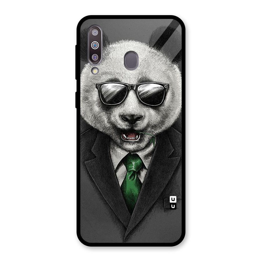 Bear Face Glass Back Case for Galaxy M30