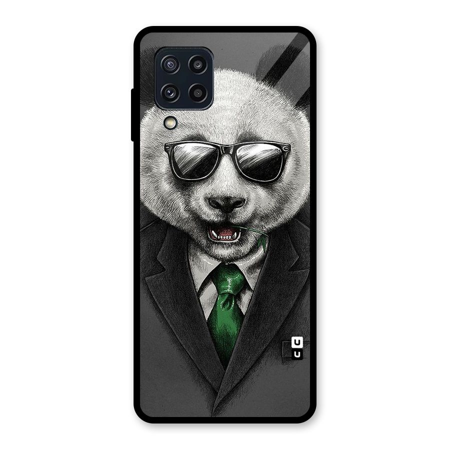 Bear Face Glass Back Case for Galaxy M32