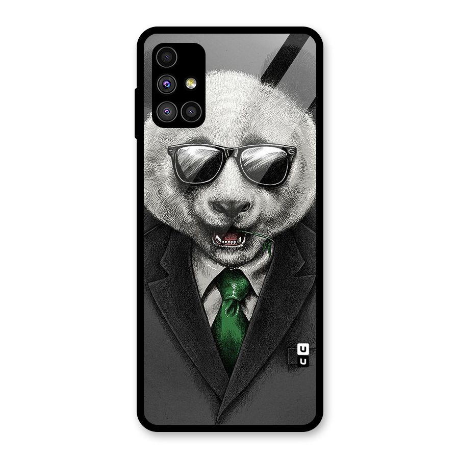 Bear Face Glass Back Case for Galaxy M51