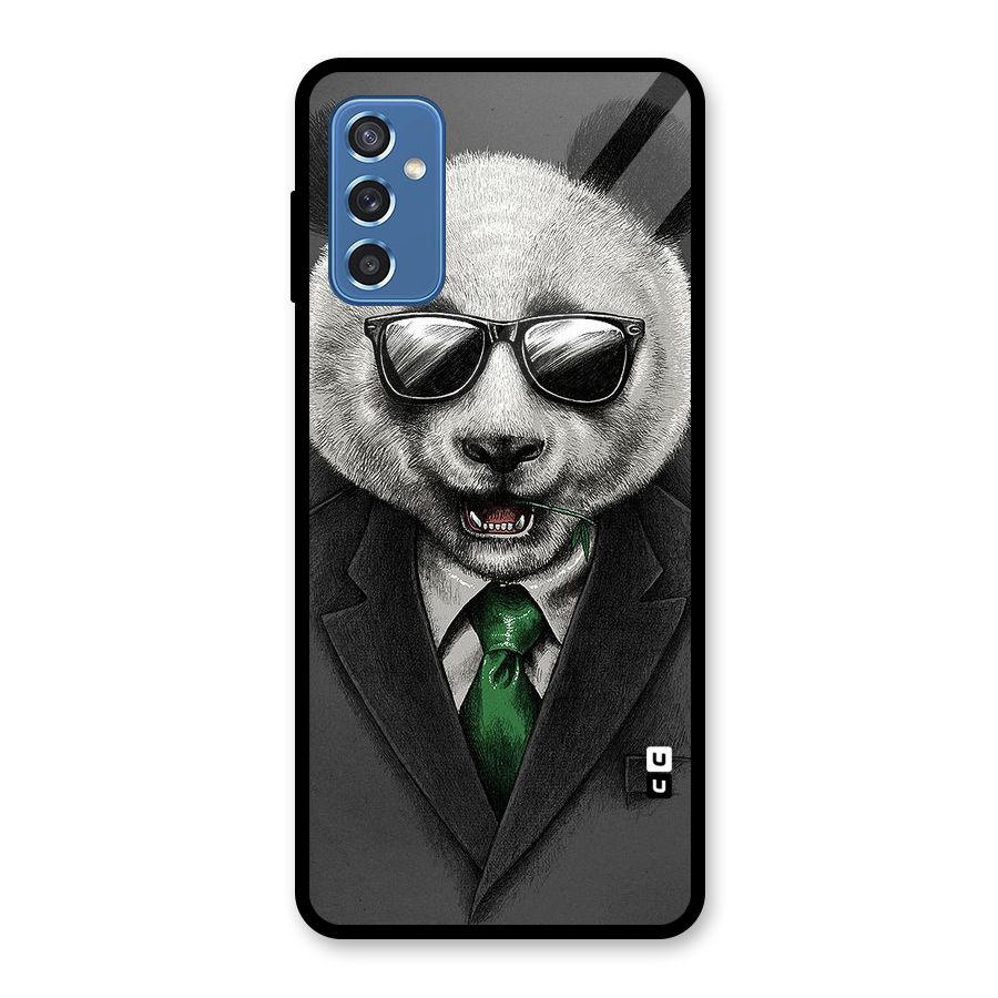 Bear Face Glass Back Case for Galaxy M52 5G
