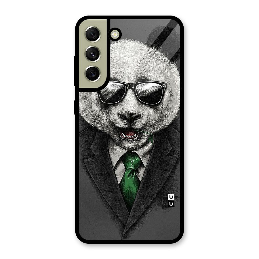 Bear Face Glass Back Case for Galaxy S21 FE 5G