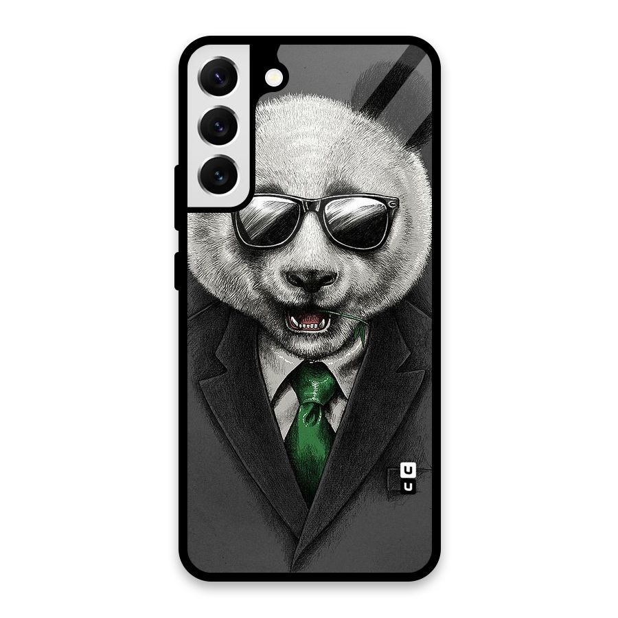 Bear Face Glass Back Case for Galaxy S22 Plus 5G