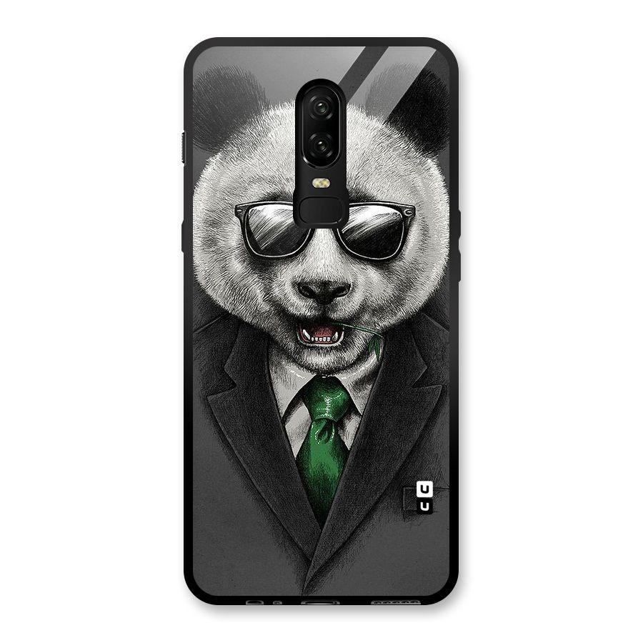 Bear Face Glass Back Case for OnePlus 6