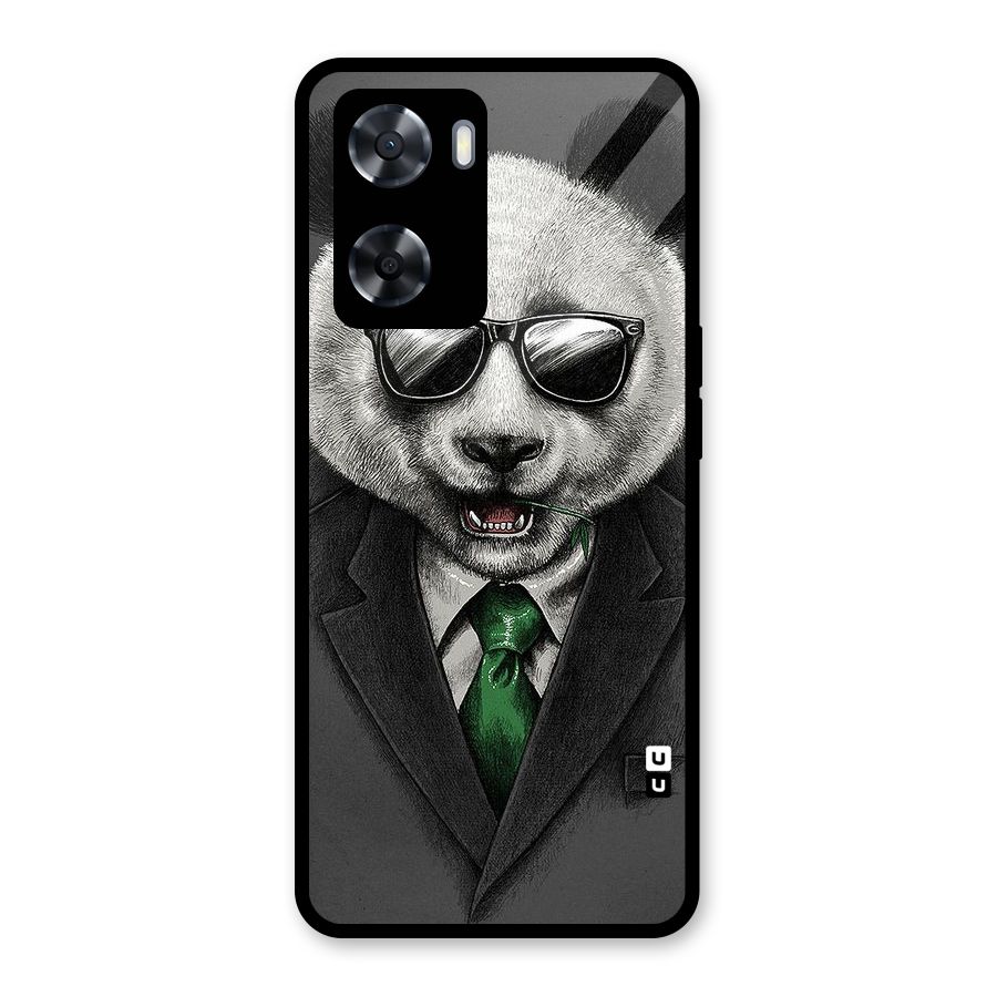 Bear Face Glass Back Case for Oppo A57 2022