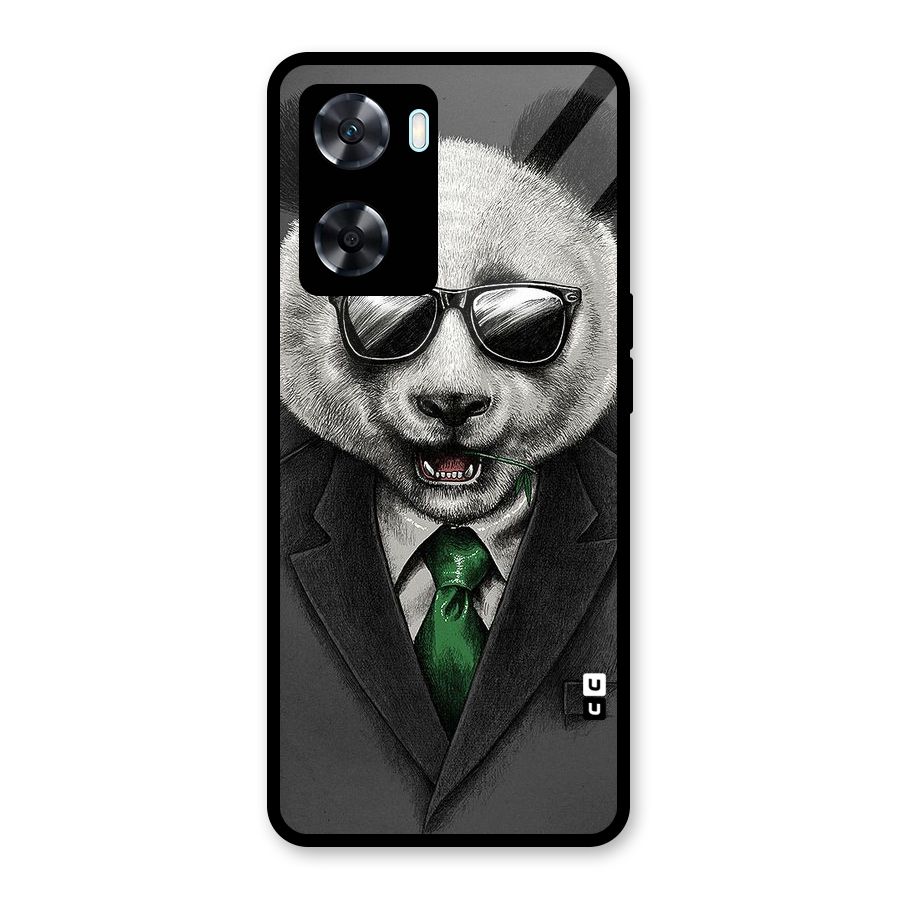 Bear Face Glass Back Case for Oppo A77