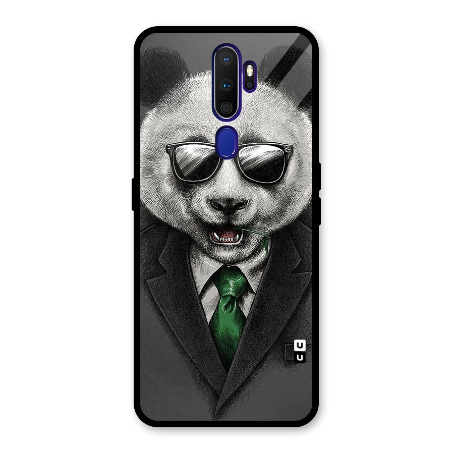 Bear Face Glass Back Case for Oppo A9 (2020)