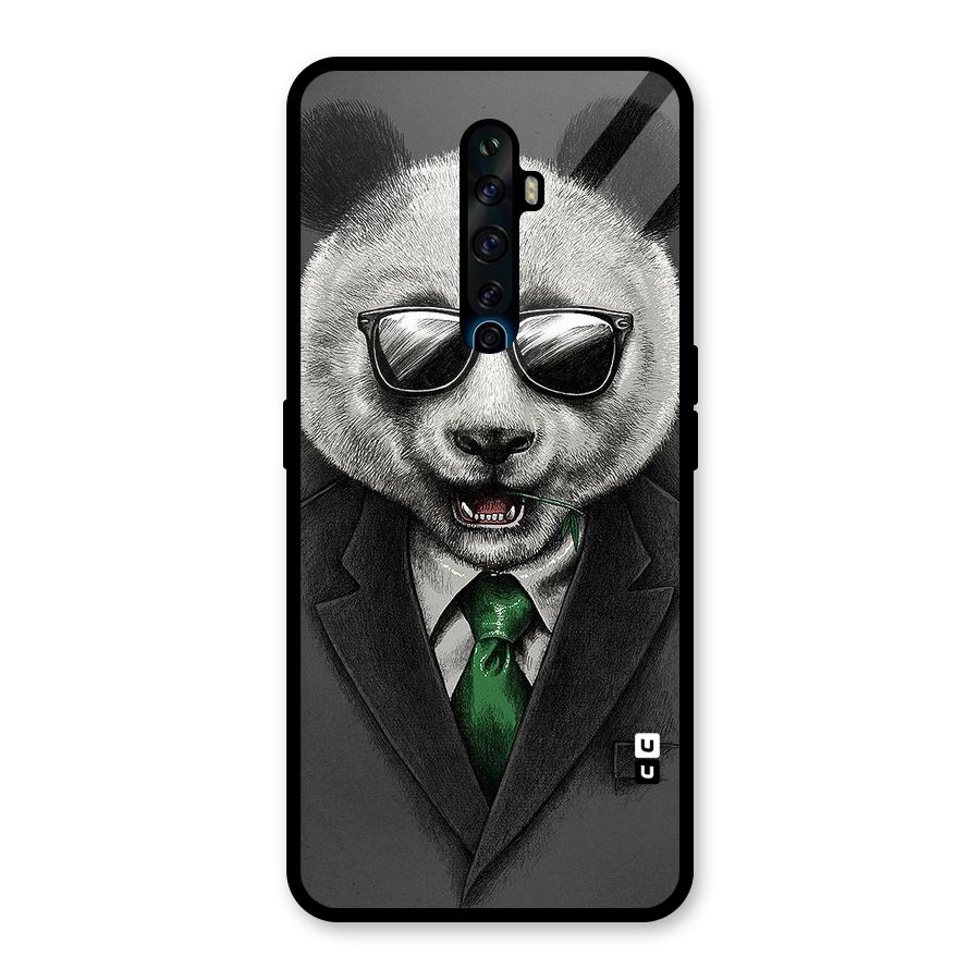 Bear Face Glass Back Case for Oppo Reno2 F