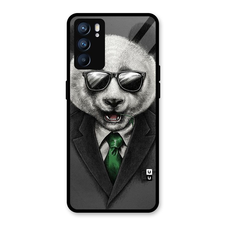 Bear Face Glass Back Case for Oppo Reno6 5G
