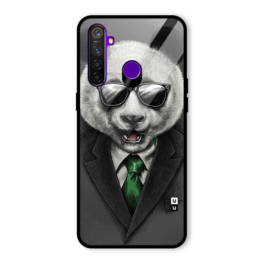 Bear Face Glass Back Case for Realme 5 Pro