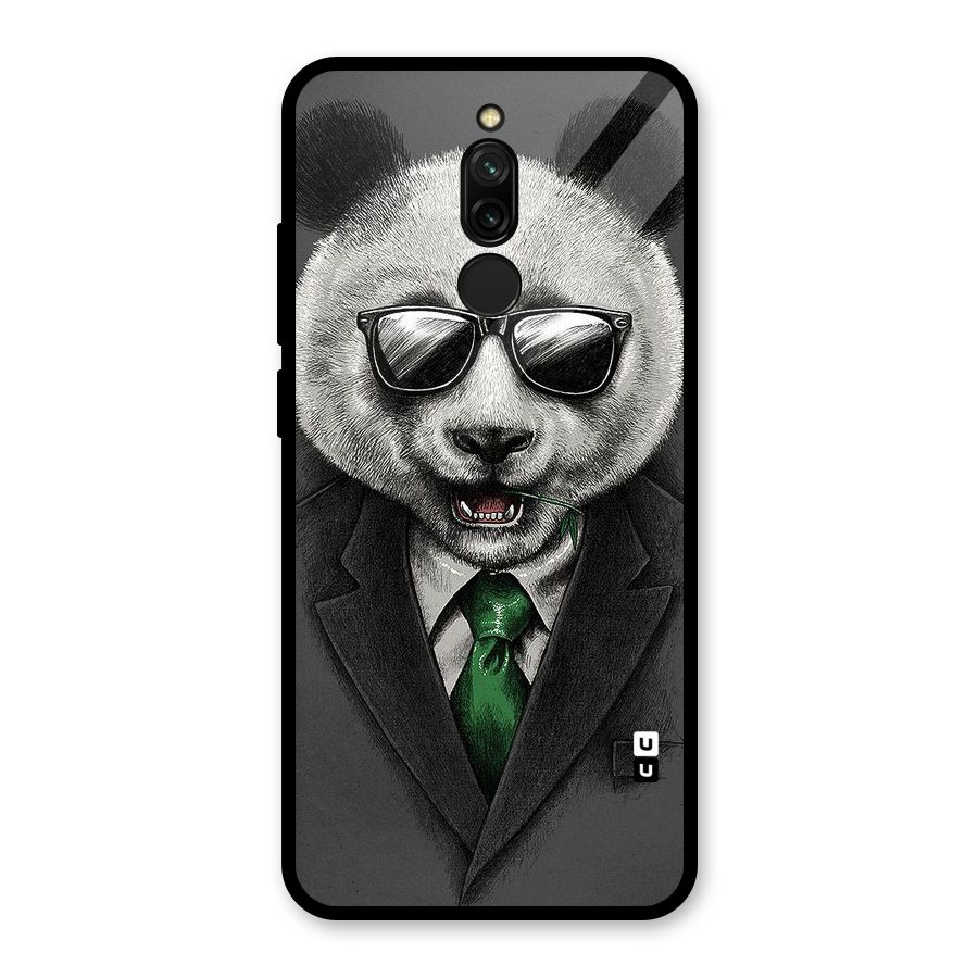 Bear Face Glass Back Case for Redmi 8