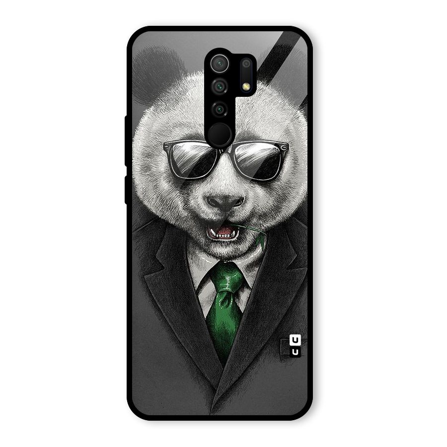 Bear Face Glass Back Case for Redmi 9 Prime