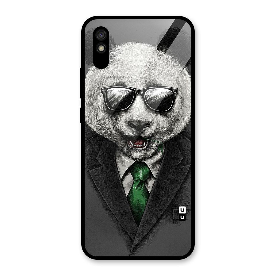 Bear Face Glass Back Case for Redmi 9i