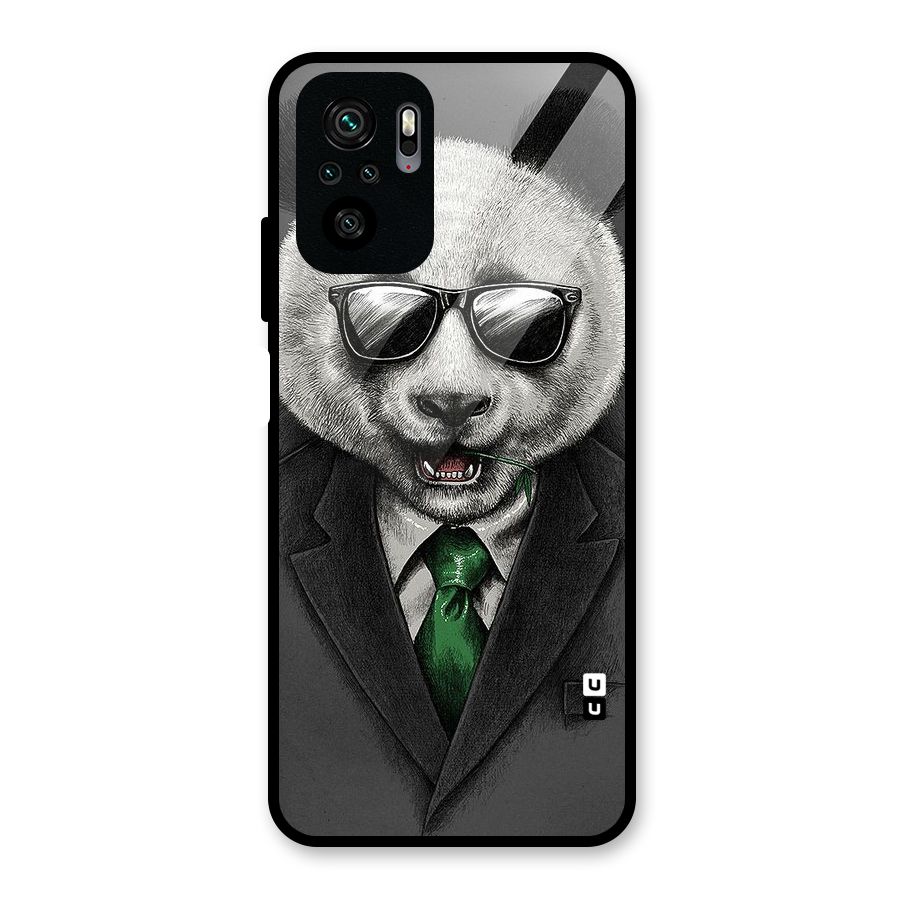 Bear Face Glass Back Case for Redmi Note 10S