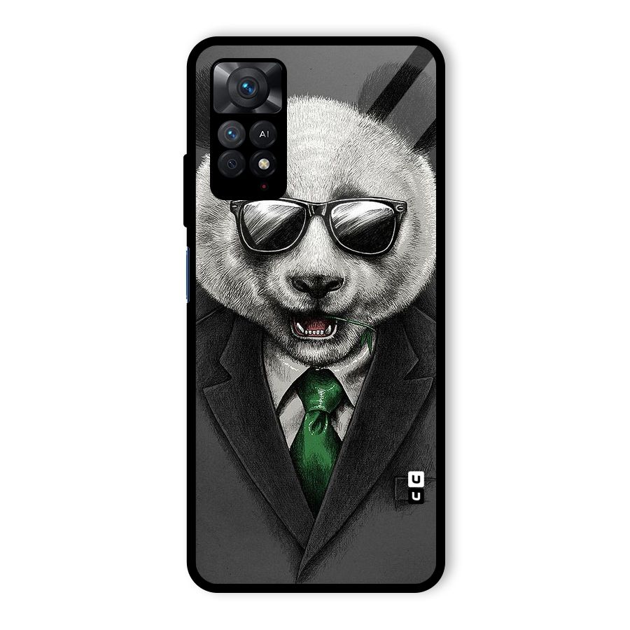 Bear Face Glass Back Case for Redmi Note 11 Pro
