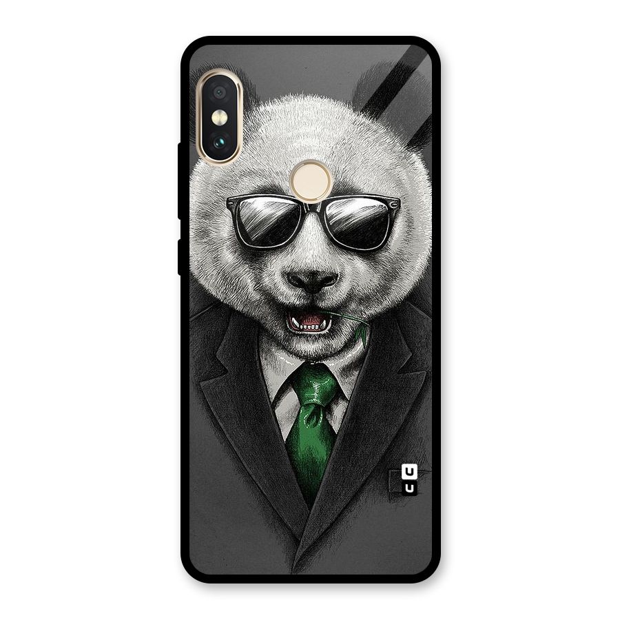 Bear Face Glass Back Case for Redmi Note 5 Pro