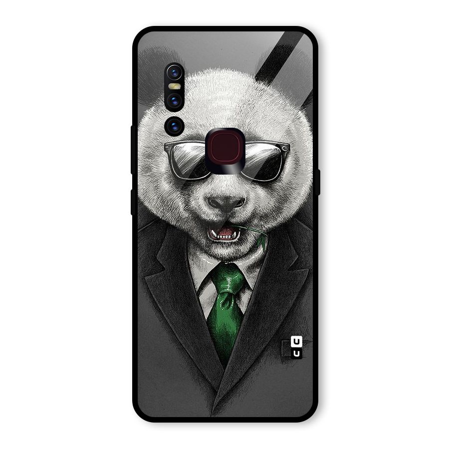 Bear Face Glass Back Case for Vivo V15