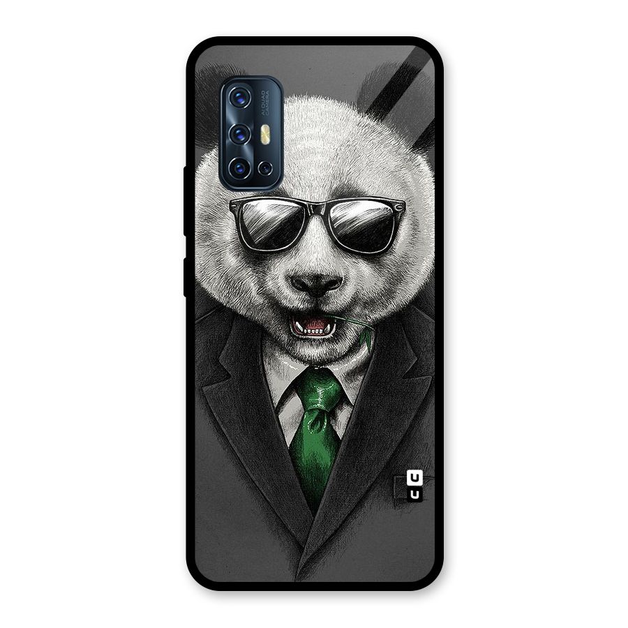 Bear Face Glass Back Case for Vivo V17