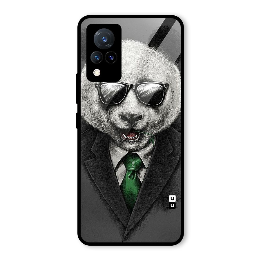 Bear Face Glass Back Case for Vivo V21 5G