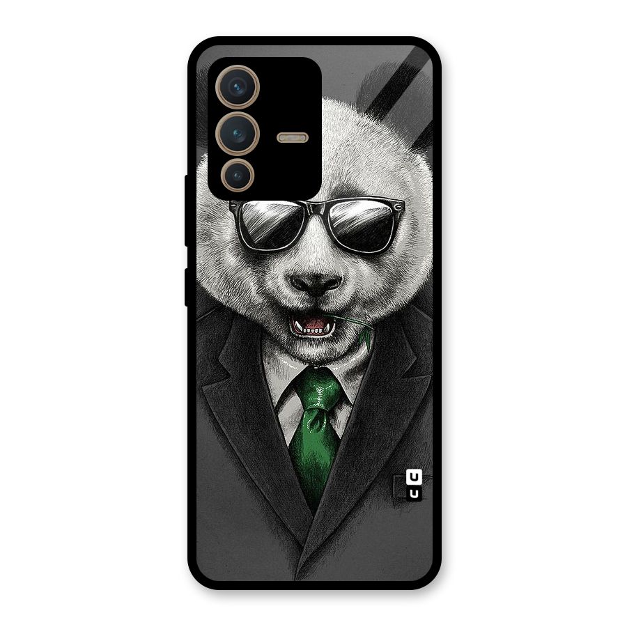 Bear Face Glass Back Case for Vivo V23 5G