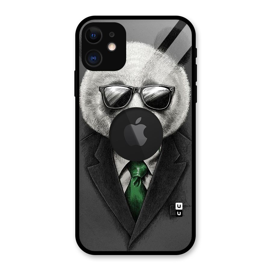 Bear Face Glass Back Case for iPhone 11 Logo Cut