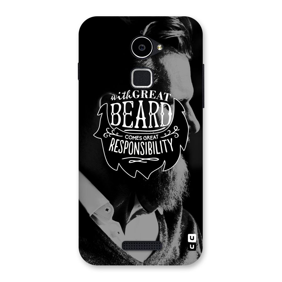 Beard Responsibility Quote Back Case for Coolpad Note 3 Lite