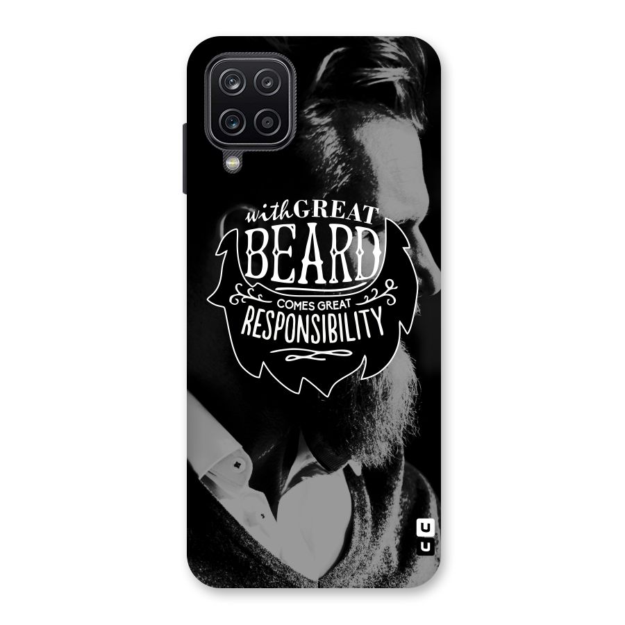 Beard Responsibility Quote Back Case for Galaxy A12