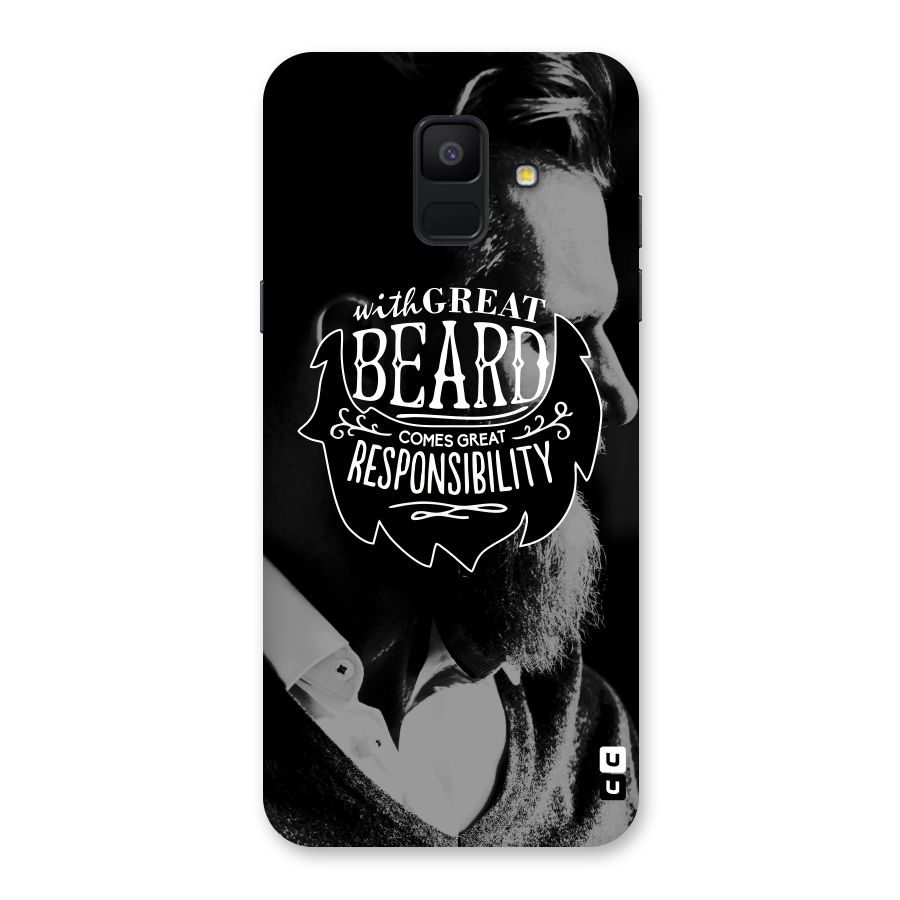 Beard Responsibility Quote Back Case for Galaxy A6 (2018)