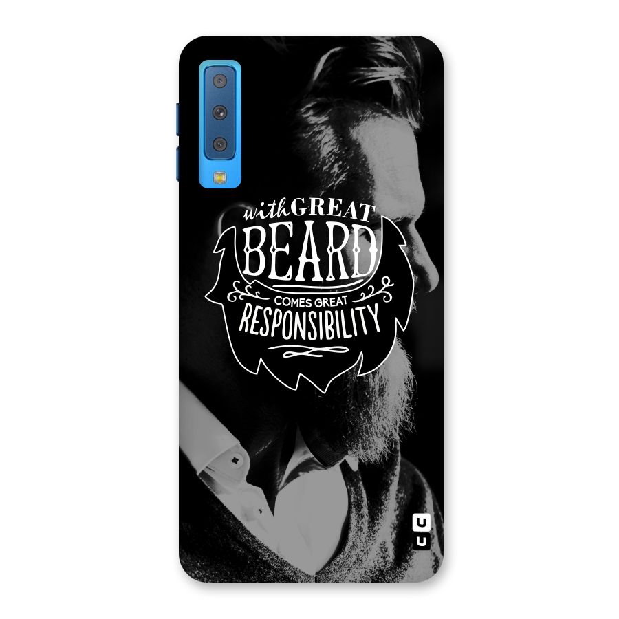Beard Responsibility Quote Back Case for Galaxy A7 (2018)