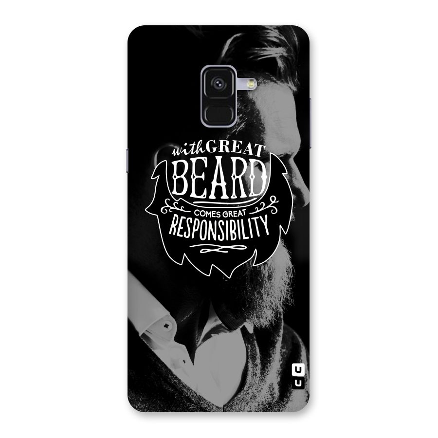 Beard Responsibility Quote Back Case for Galaxy A8 Plus