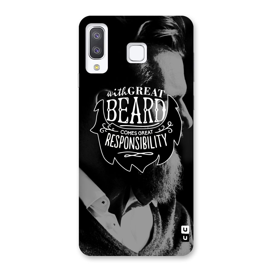 Beard Responsibility Quote Back Case for Galaxy A8 Star
