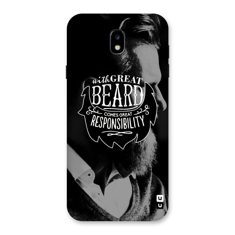 Beard Responsibility Quote Back Case for Galaxy J7 Pro