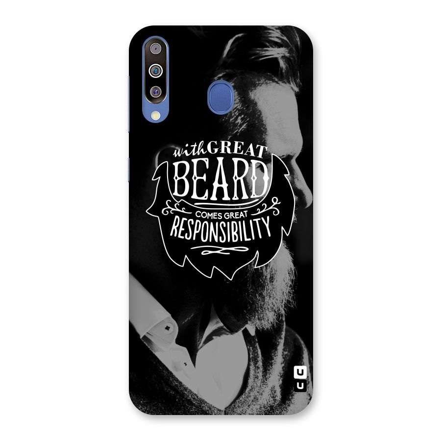 Beard Responsibility Quote Back Case for Galaxy M30